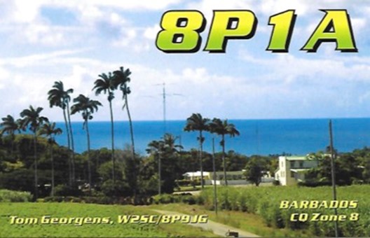 Barbados QSL Card photo