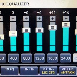 graphic EQ display for a ham radio