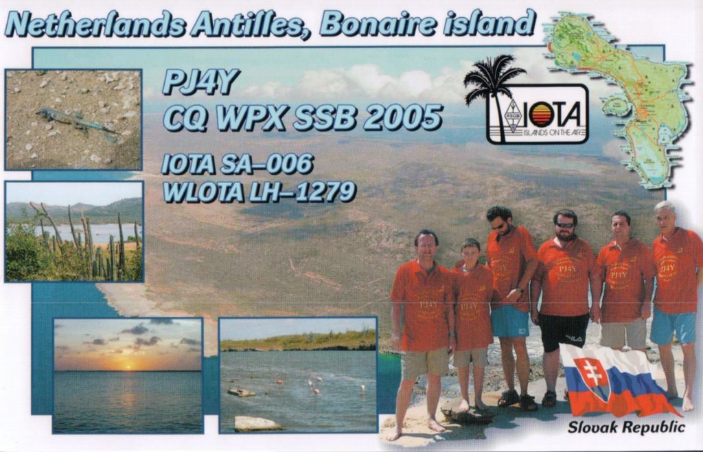 Bonaire QSL Card from 2005