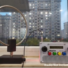 Chelegance magnetic loop antenna on window sill