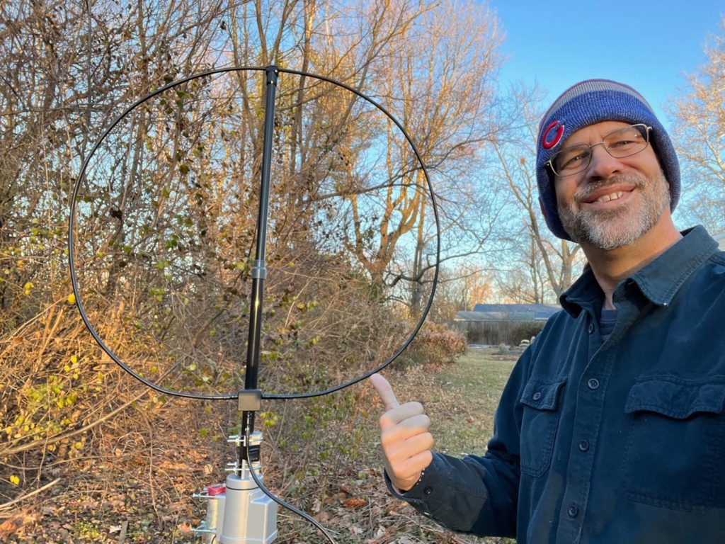 Sean Kutzko, KX9X with a magnetic loop antenna