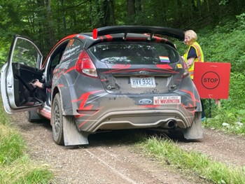 Volunteer working at Southern Ohio Forest Rally