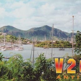 V26X Ham Radio QSL Card from Antigua