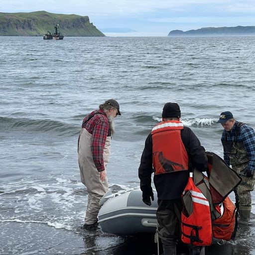 Photo of landing and departing Kiska Island