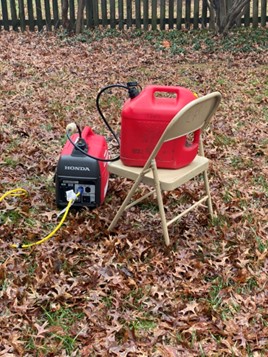 Picture of generator setup for Field Day