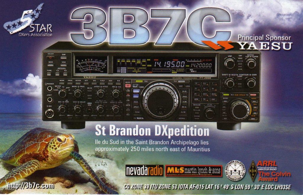 St. Brandon QSL Card