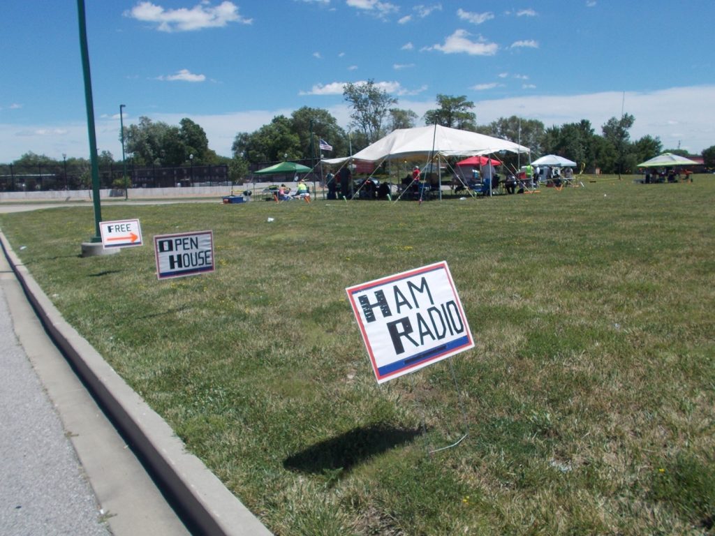 Ham Radio Field Day roadside signs