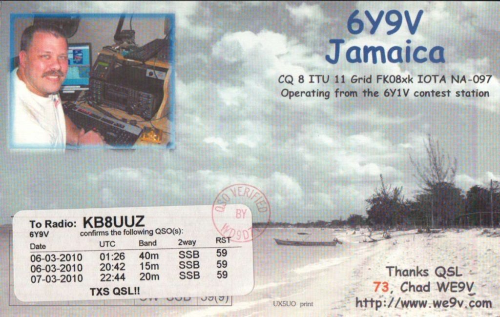 Jamaica QSL Card