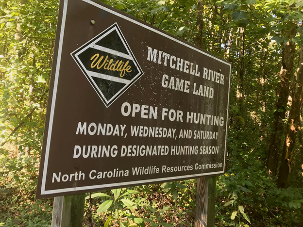 Sign for Mitchell River Game Land