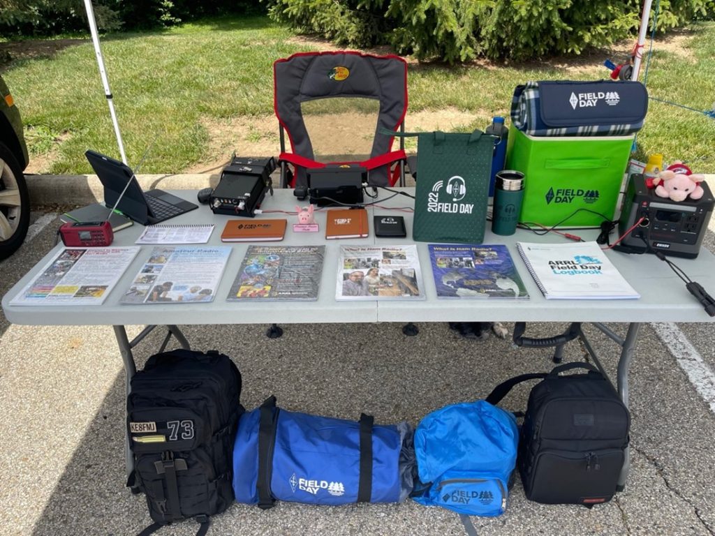 Check in table at a local Field Day