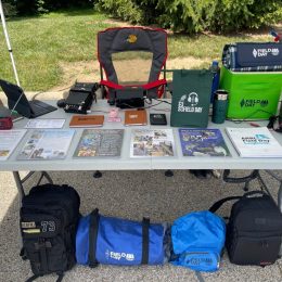 Ham radio Field Day Table Setup