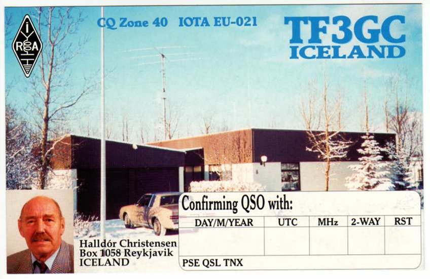 Iceland QSL Card, TF3GC