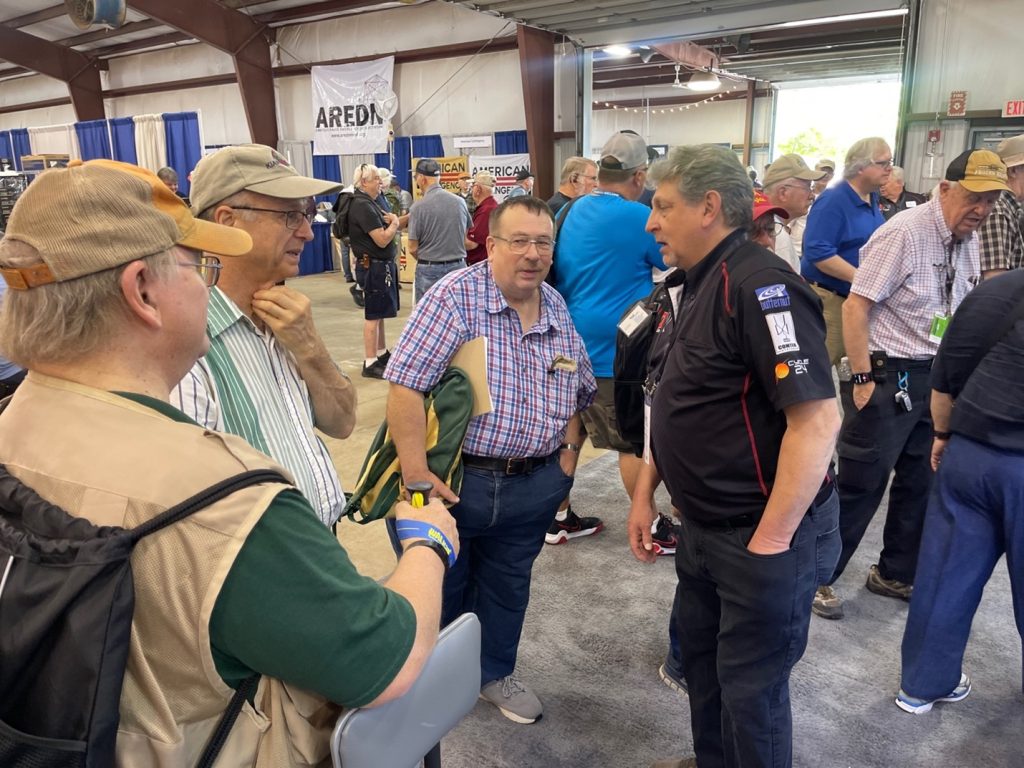 DX Engineering team member talks Hamvention attendees