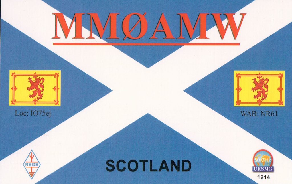 Scotland QSL Card, MM0AMW