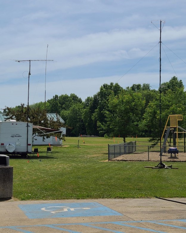 Field Day setup at a park