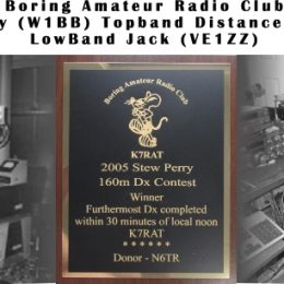 Boring Amateur Radio Club Award Banner