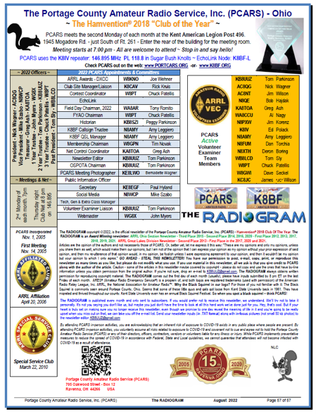 Portage County Amateur Radio Service newsletter photo