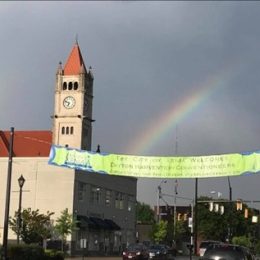 rainbow over xenia during 2023 Dayton Hamvention