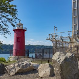 The little red lighthouse in Fort Washington Park