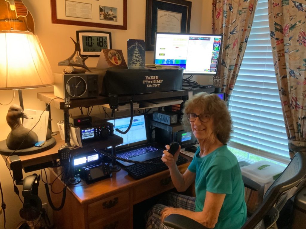 Christine Srock and Ham Radio station