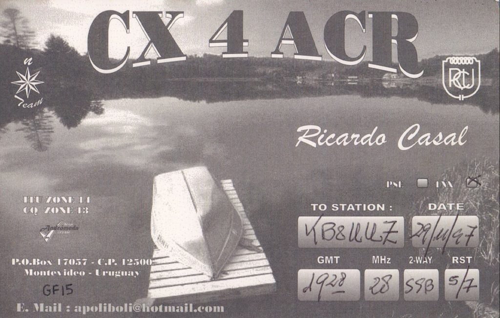 Uruguay QSL Card