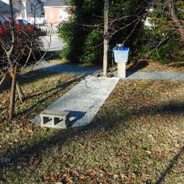 Ground Screen Installed in Yard