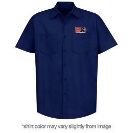 blue DX Engineering work shirt