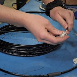 rf tech assembling a coaxial cable and connector