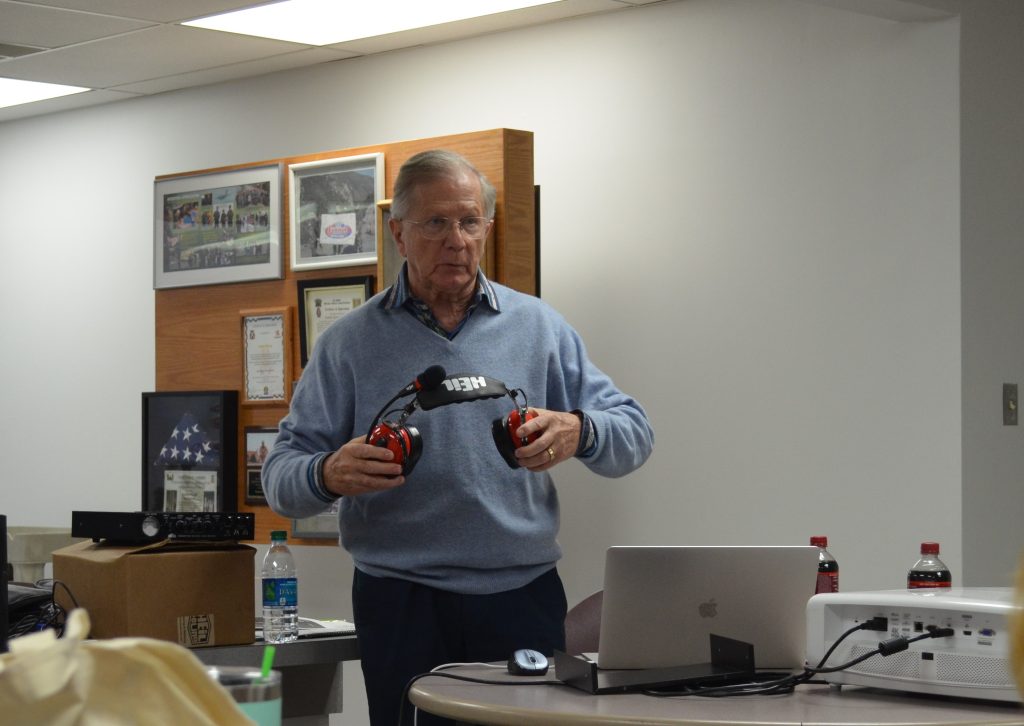 bob heil demoing a headset