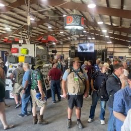 crowd at dx engineering booth during hamvention