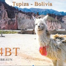 ham radio cp4bt qsl card from bolivia