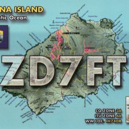 ZD7FT Ham Radio QSL Card