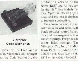 vintage newspaper ad for vibroplex code paddle