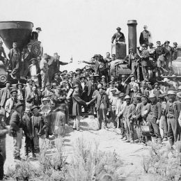 Union Meets the Pacific Railroad at Promontory Point Utah
