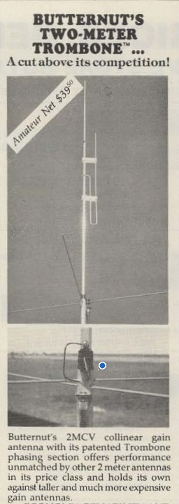 Old magazine ad for a butternut ham radio antenna