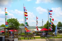 International flags flying at Hamvention
