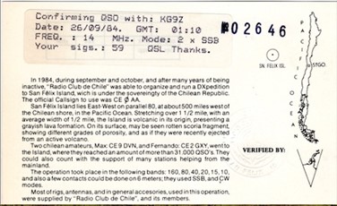 ce0aa ham radio qsl card back