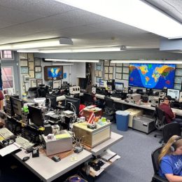 large ham radio contesting station