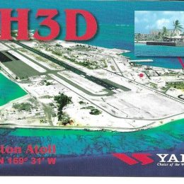 AH3D Johnston Atoll QSL Card