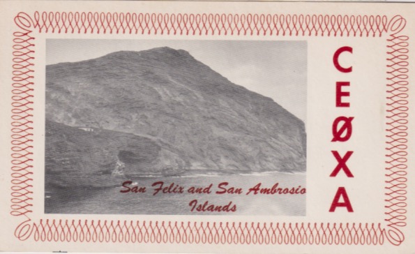 CE0XA Ham Radio QSL Card