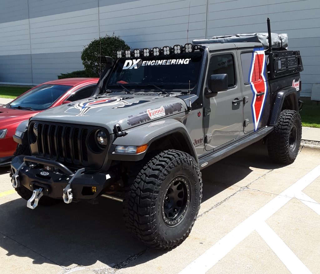 customized Jeep gladiator in parking lot