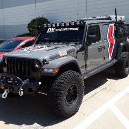 customized Jeep gladiator in parking lot