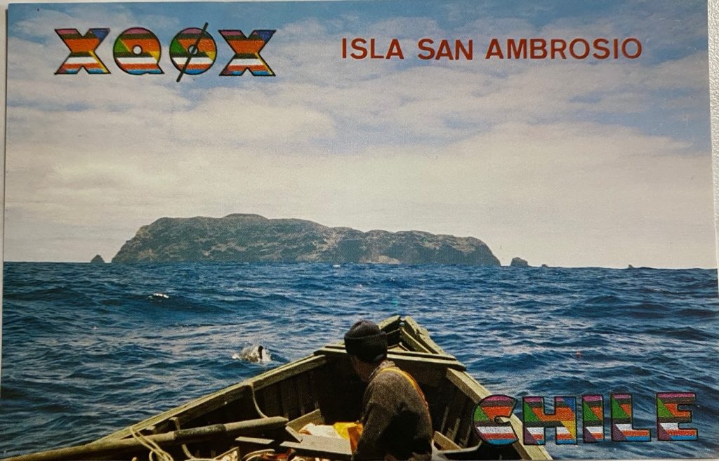XQ0X Isla San Ambrosio Ham Radio QSL Card