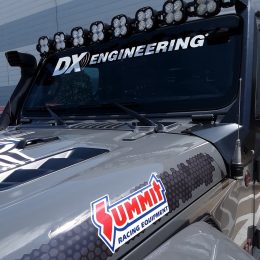 Jeep with DX Engineering & Summit Racing decals