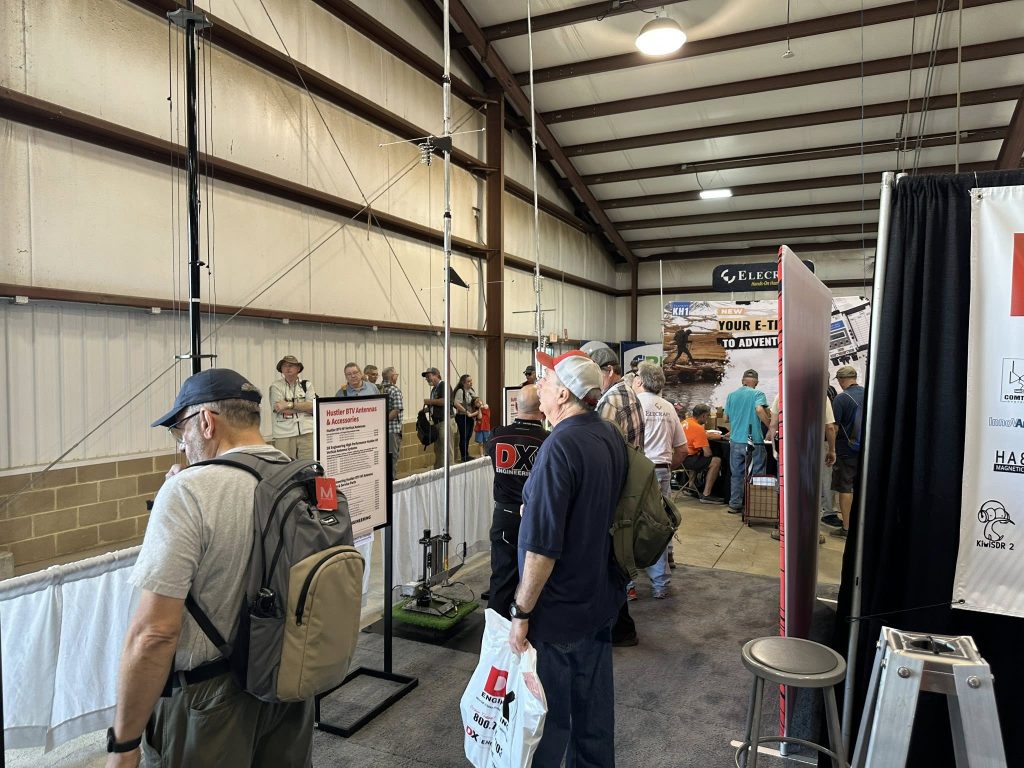 customers inspecting masts at hamvention