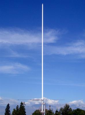 large vertical antenna on mast