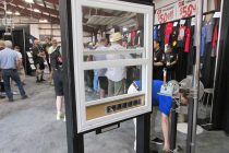 DX Engineering window cable pass-through on display