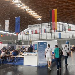 Picture inside a German ham radio fair
