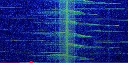 close up of a ham radio waterfall display