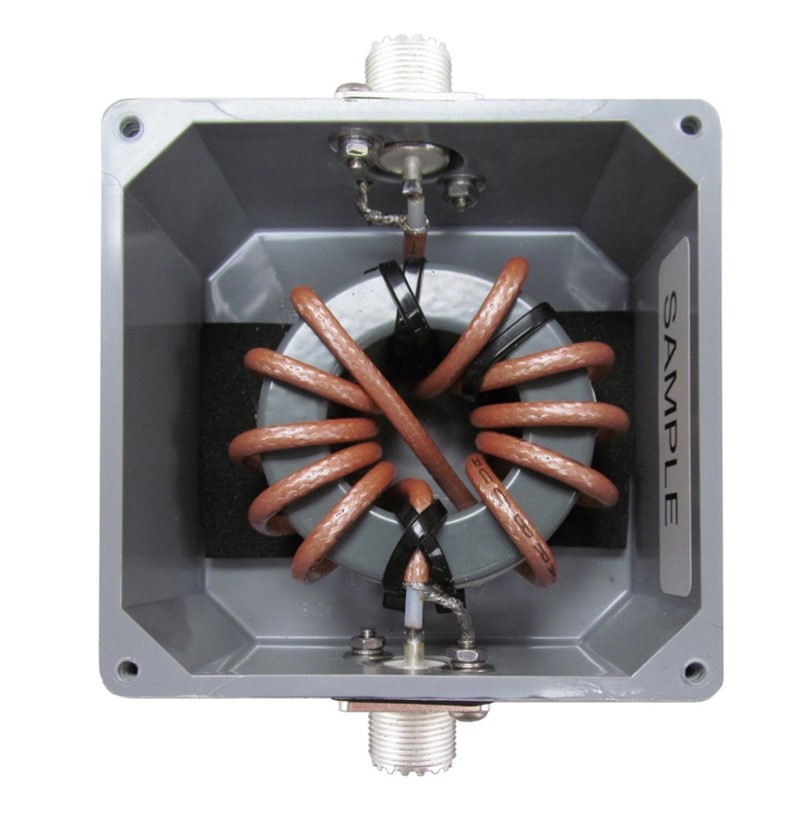 dx engineering maxi-core 20 feedline choke, inside